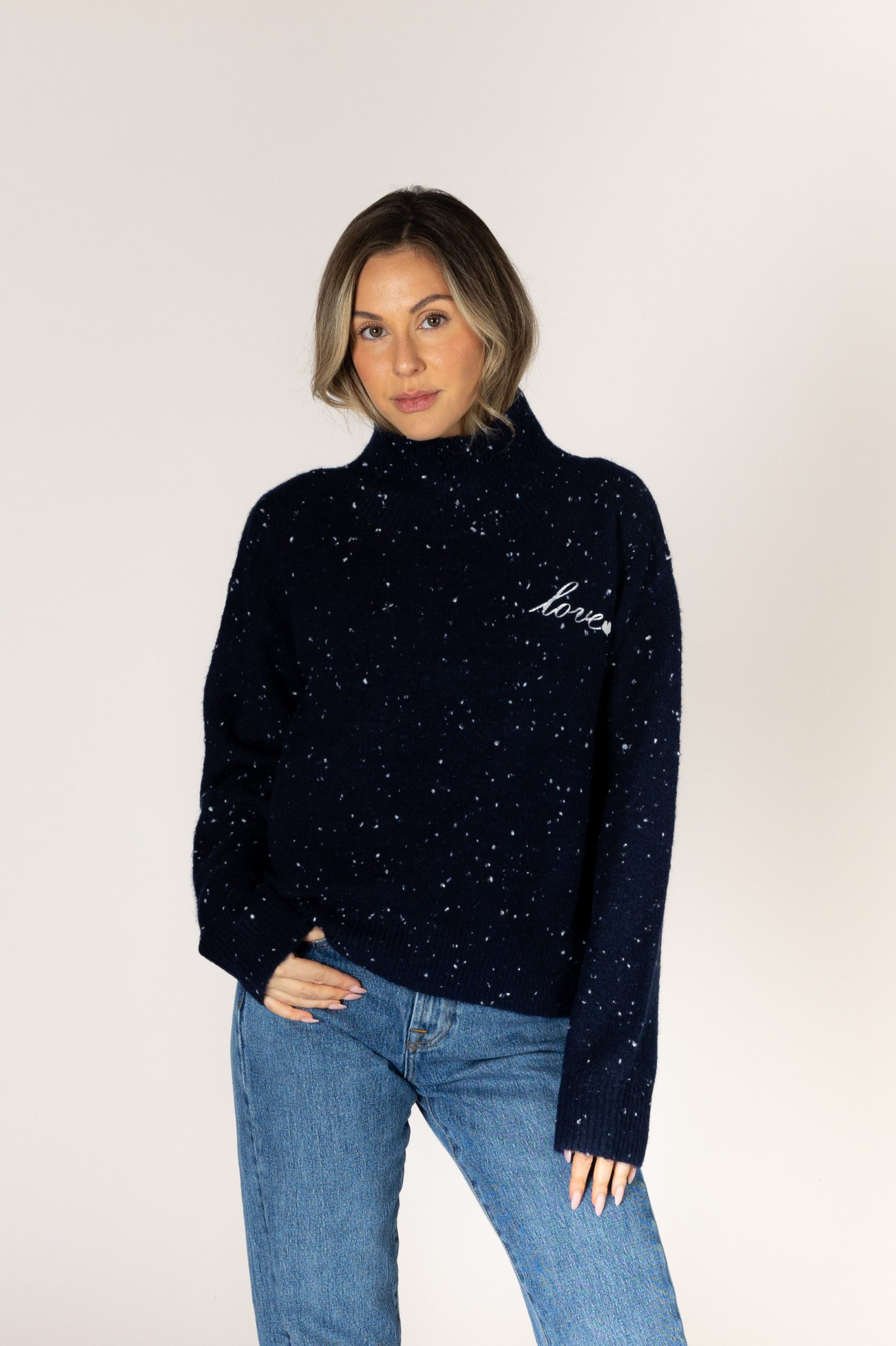 Lyla & Luxe - Heart Fleck Sweater