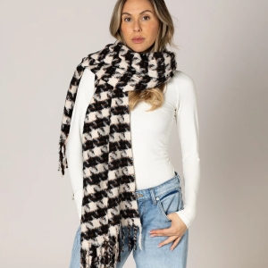 Lyla & Luxe - Houndstooth Supersoft Scarf