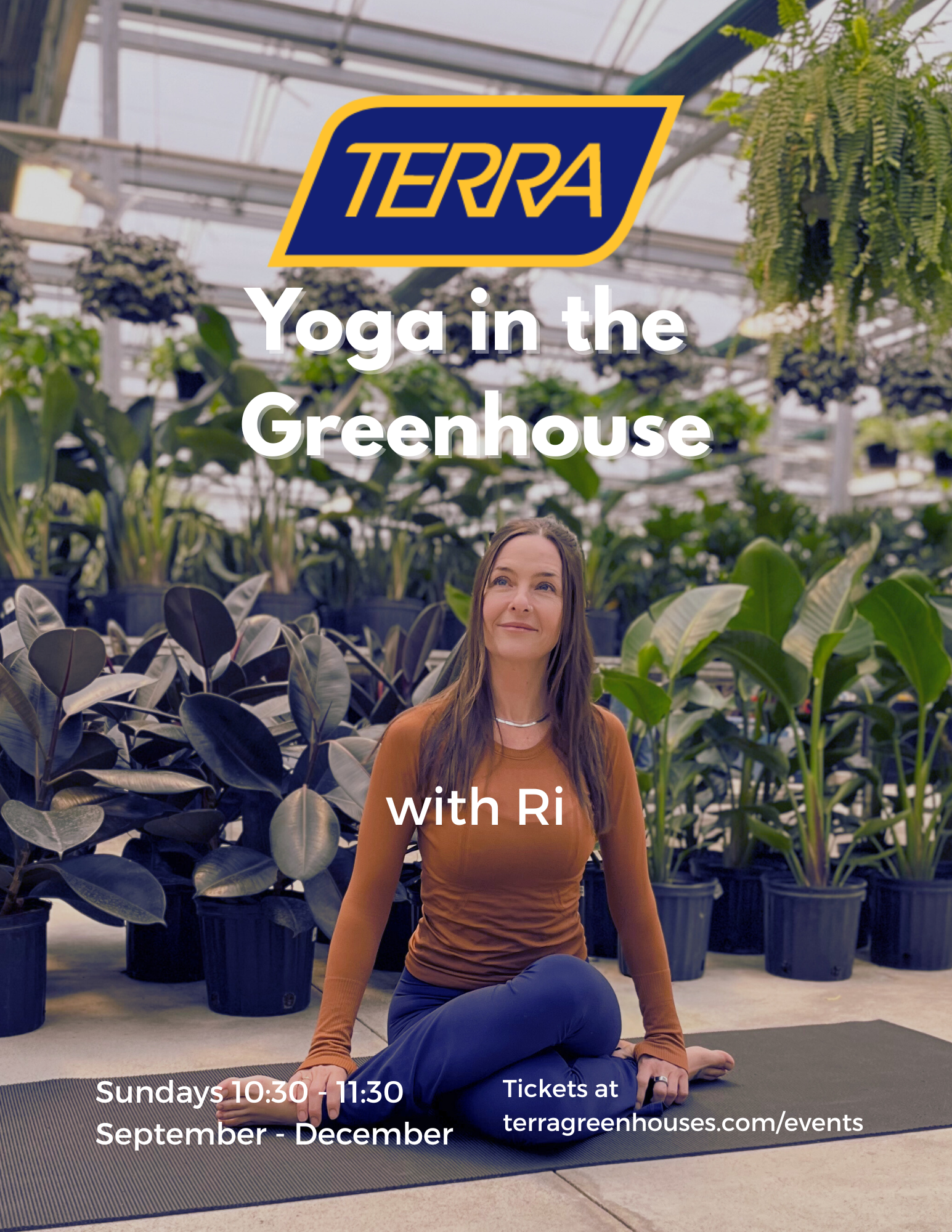 Yoga in the Greenhouse with Ri at TERRA Burlington