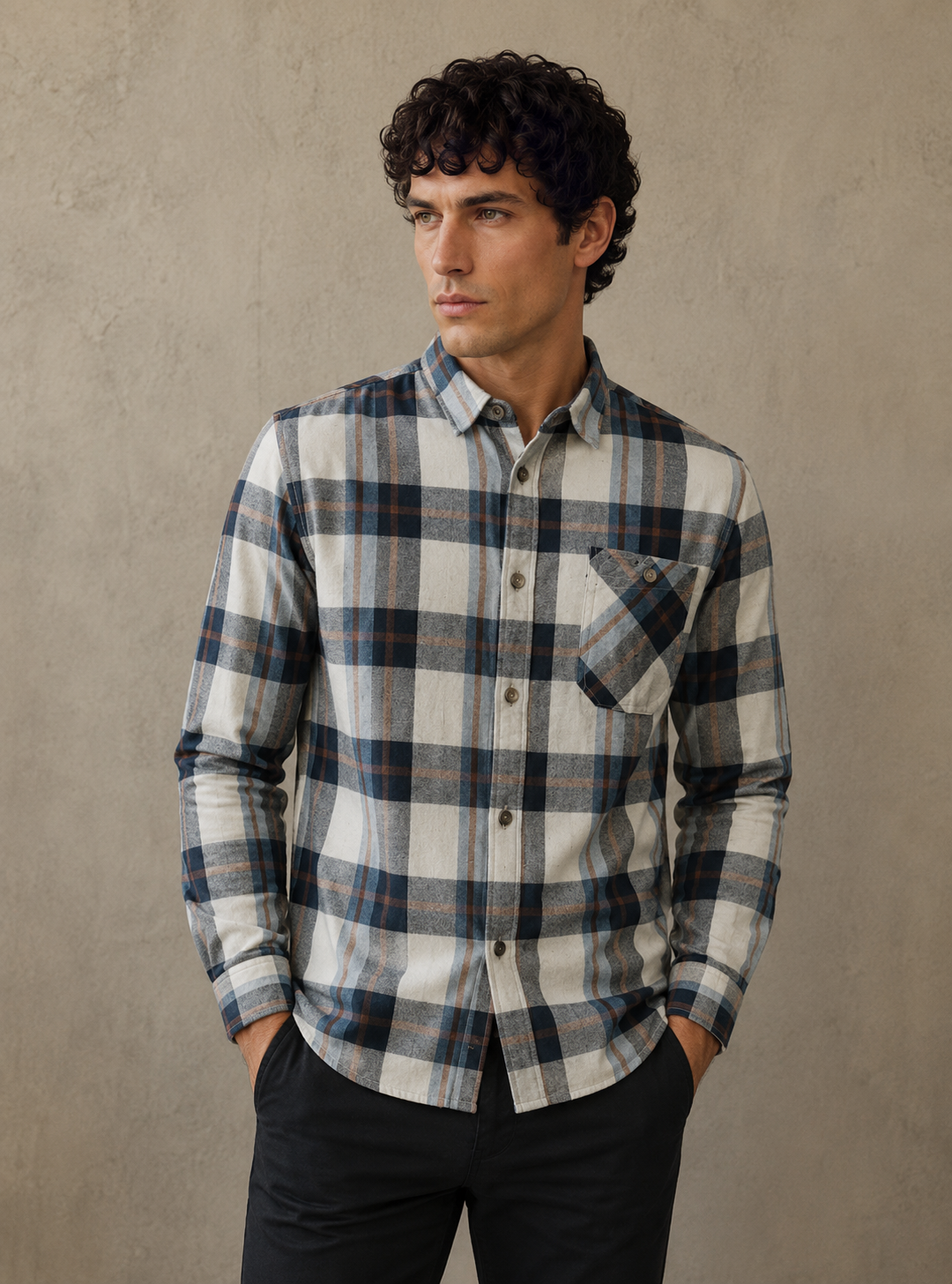 Point Zero - Flannel Medium Plaid Shirt
