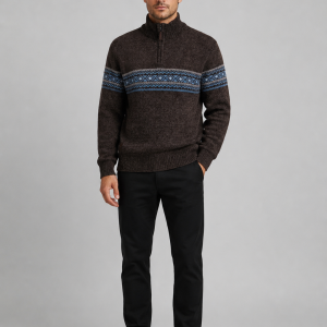 Point Zero - Bonded Chenille Mock Neck Sweater