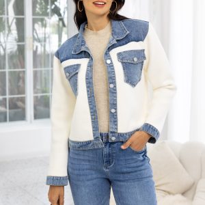 Orange Fashion - Denim Mix Jacket