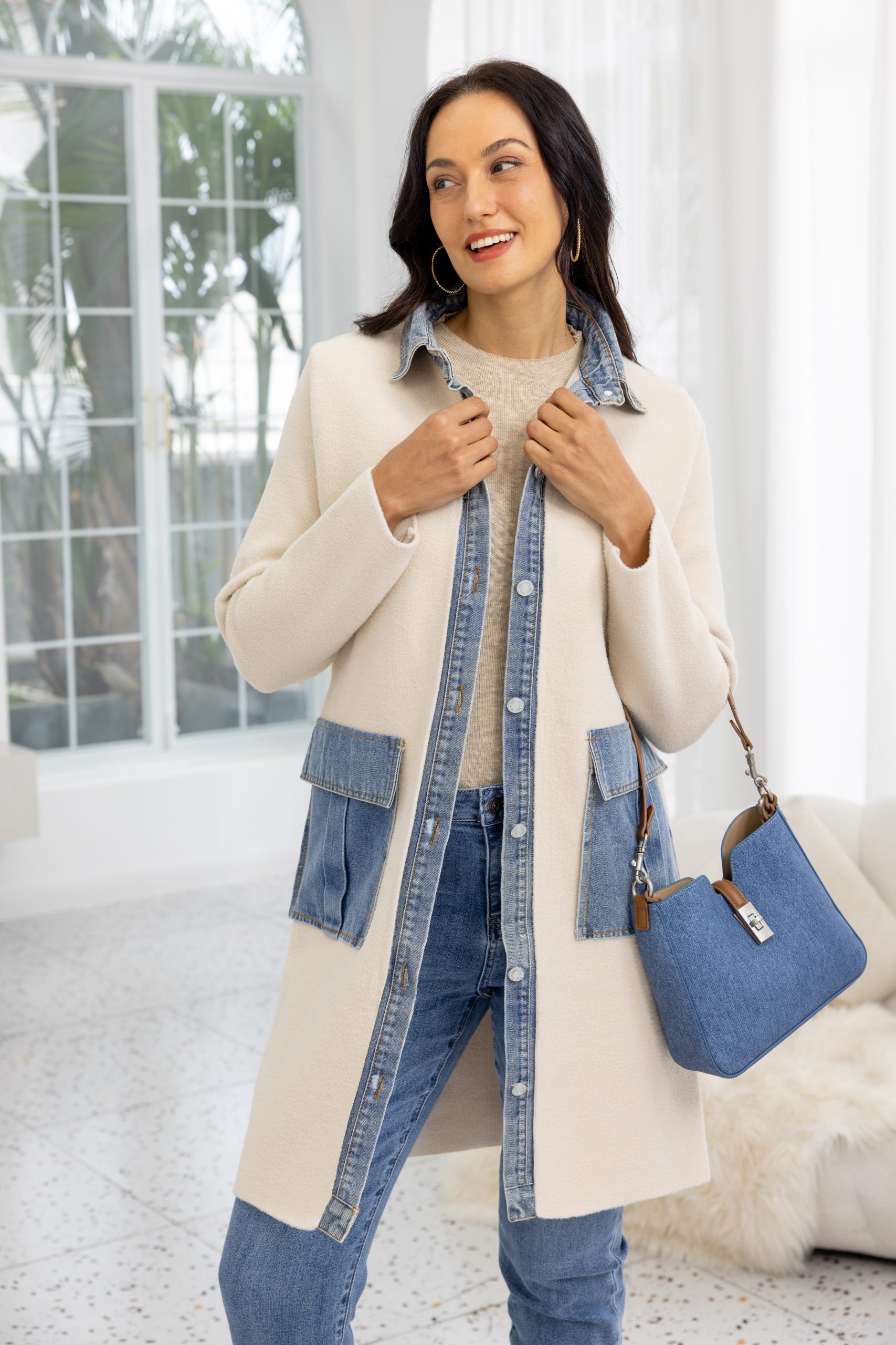 Orange Fashion - Denim Long Jacket