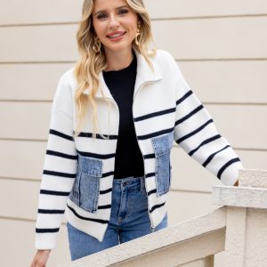 Orange Fashion - Striped Jacket