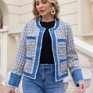 Orange Fashion - Tweed & Denim Jacket