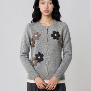 Point Zero - Knit Cardigan with Florals