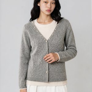 Point Zero - Pearl Trim Knit Cardigan