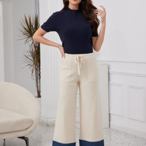 Orange Fashion - Denim Hem Pants