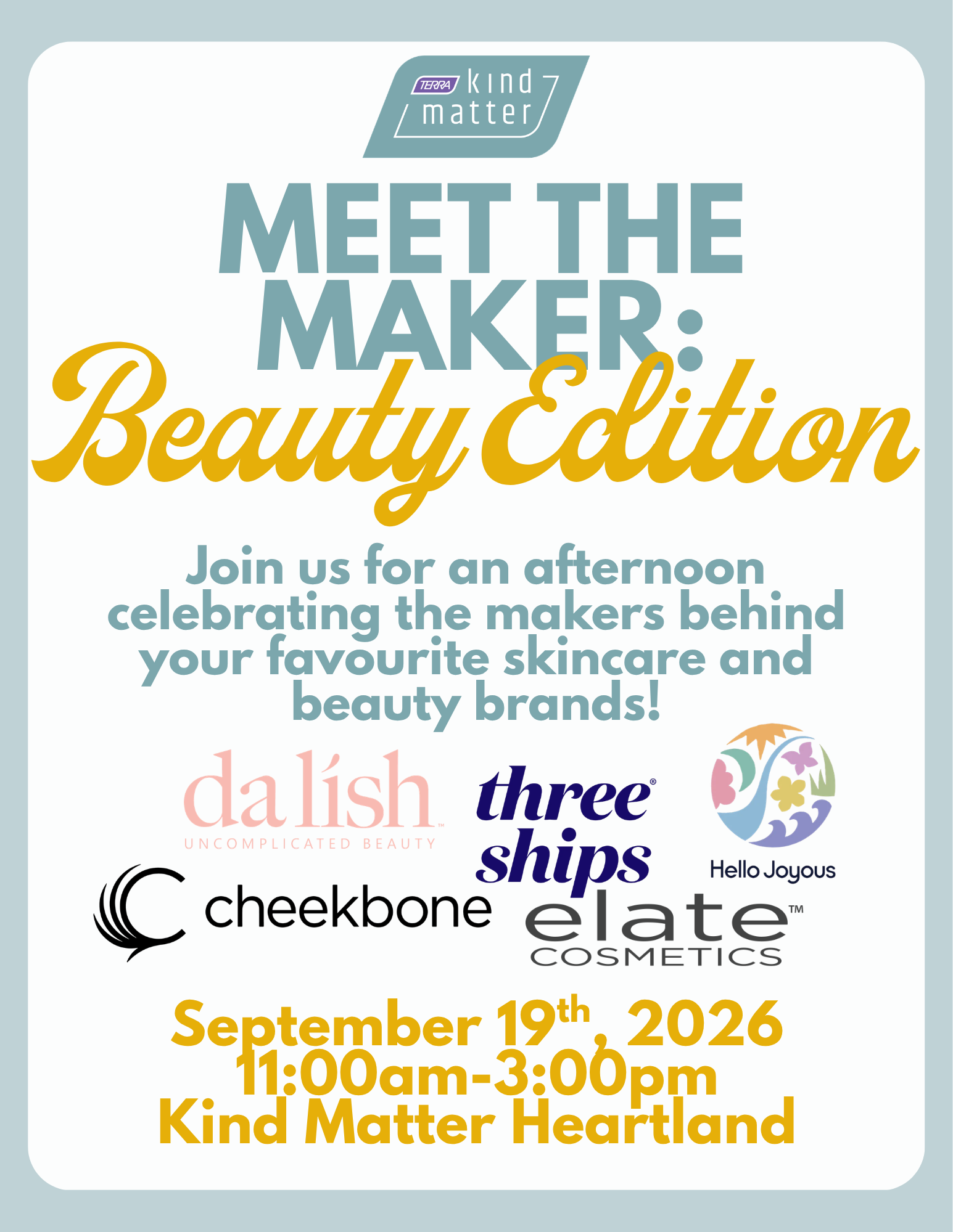 Meet the Maker: Beauty Edition at Kind Matter Heartland