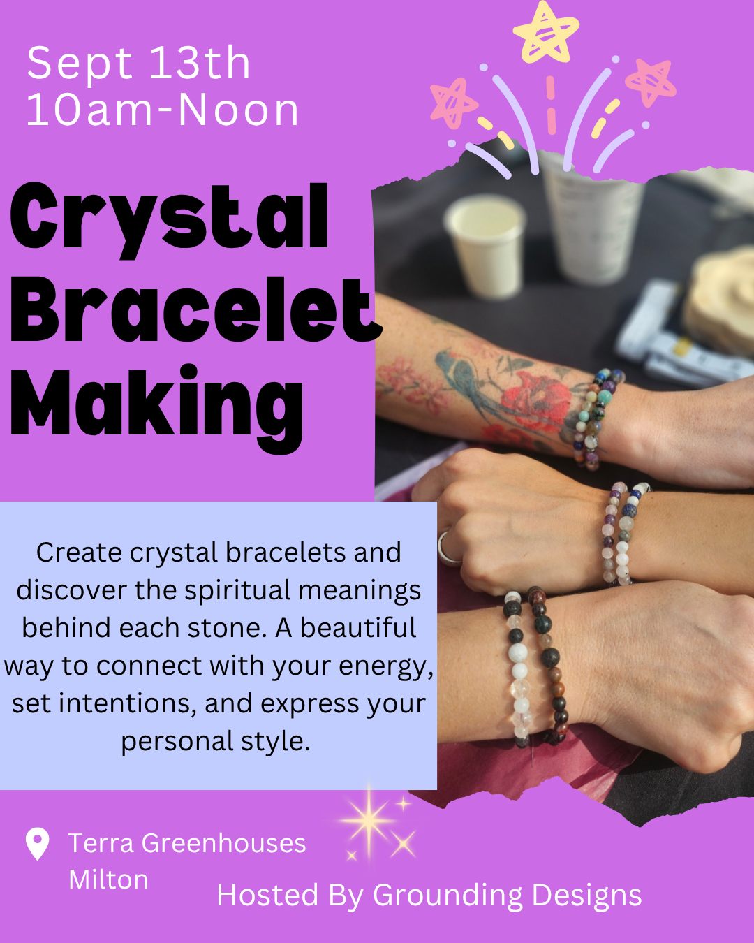 Crafting With Crystals: Bracelet-Making Workshop at TERRA Milton