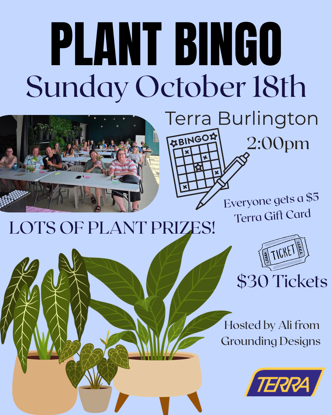 Plant Bingo at TERRA Burlington