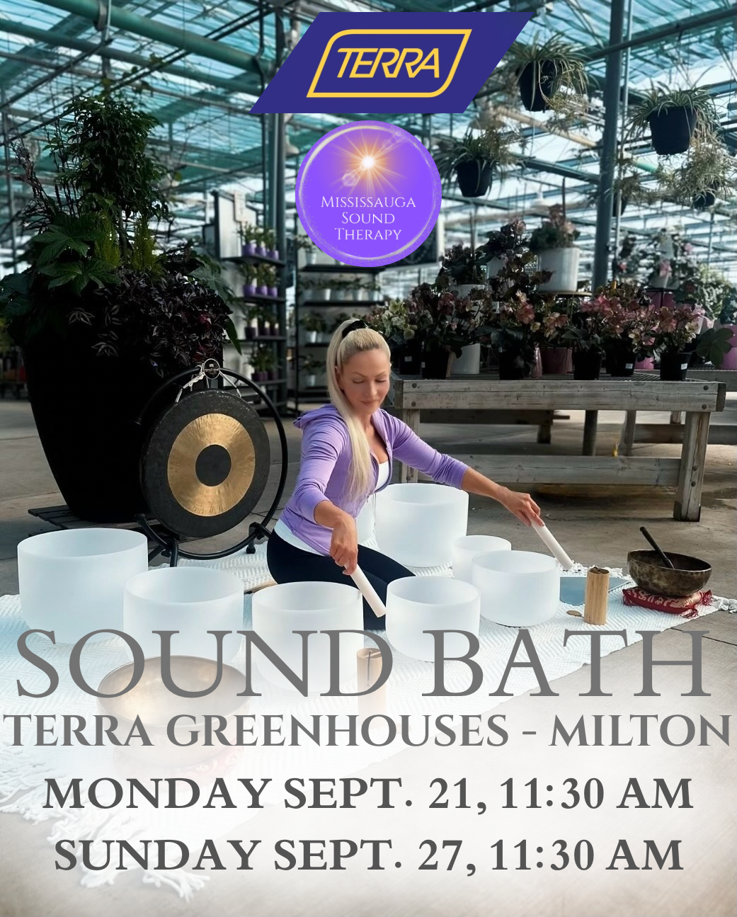 Sound Bath Therapy at TERRA Milton