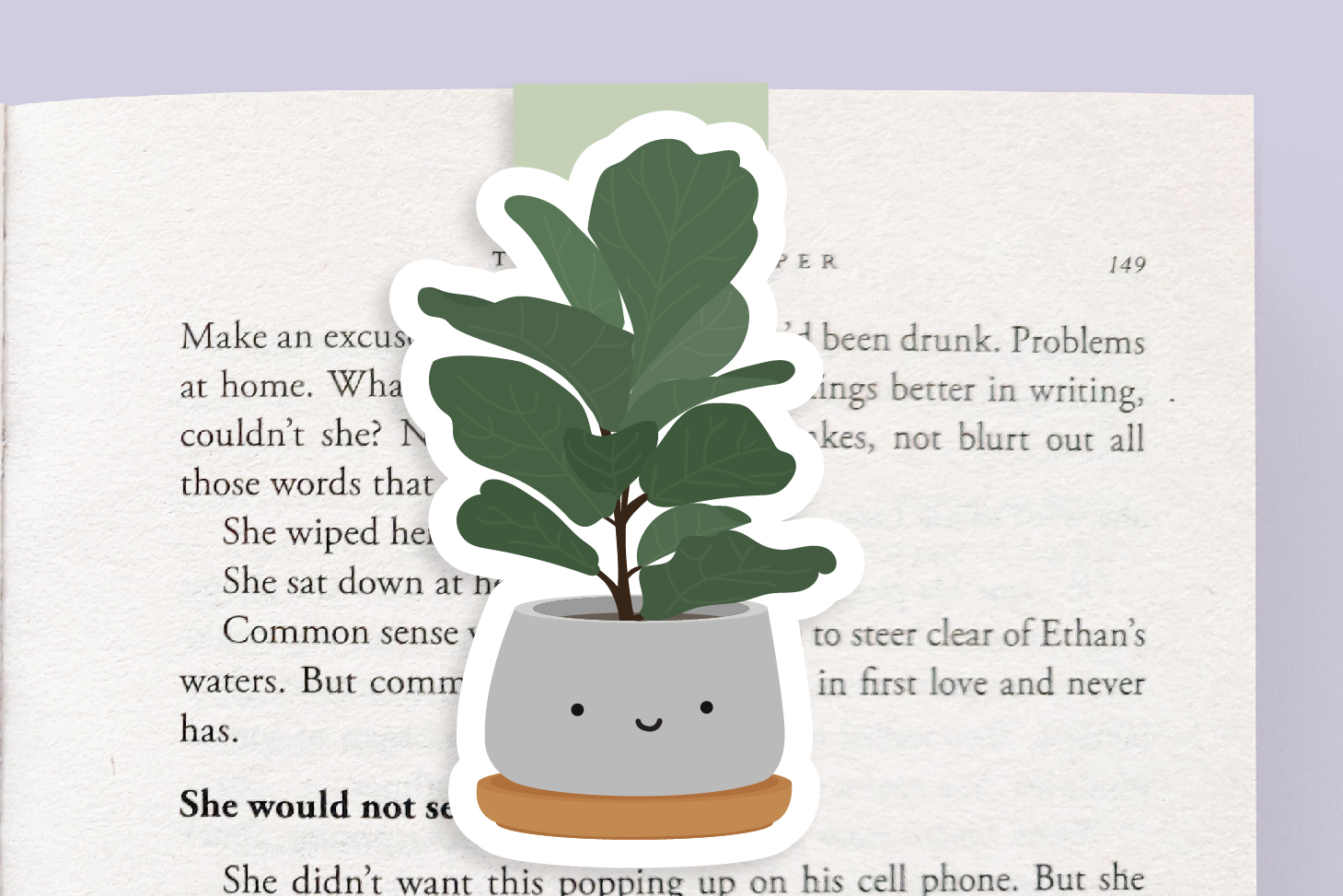 Crafted Van Fiddle Fig Jumbo Magnetic Bookmark
