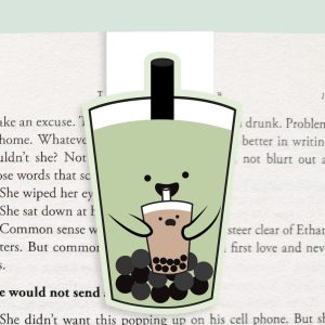 Crafted Van Green Tea Bubble Tea Magnetic Bookmark