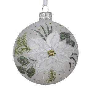Bauble Poinsettia White