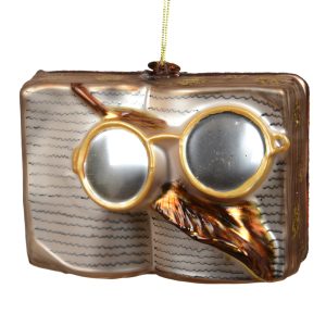 Book with Glasses Ornament