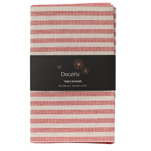 Table Runner Red/White 4.9 ft