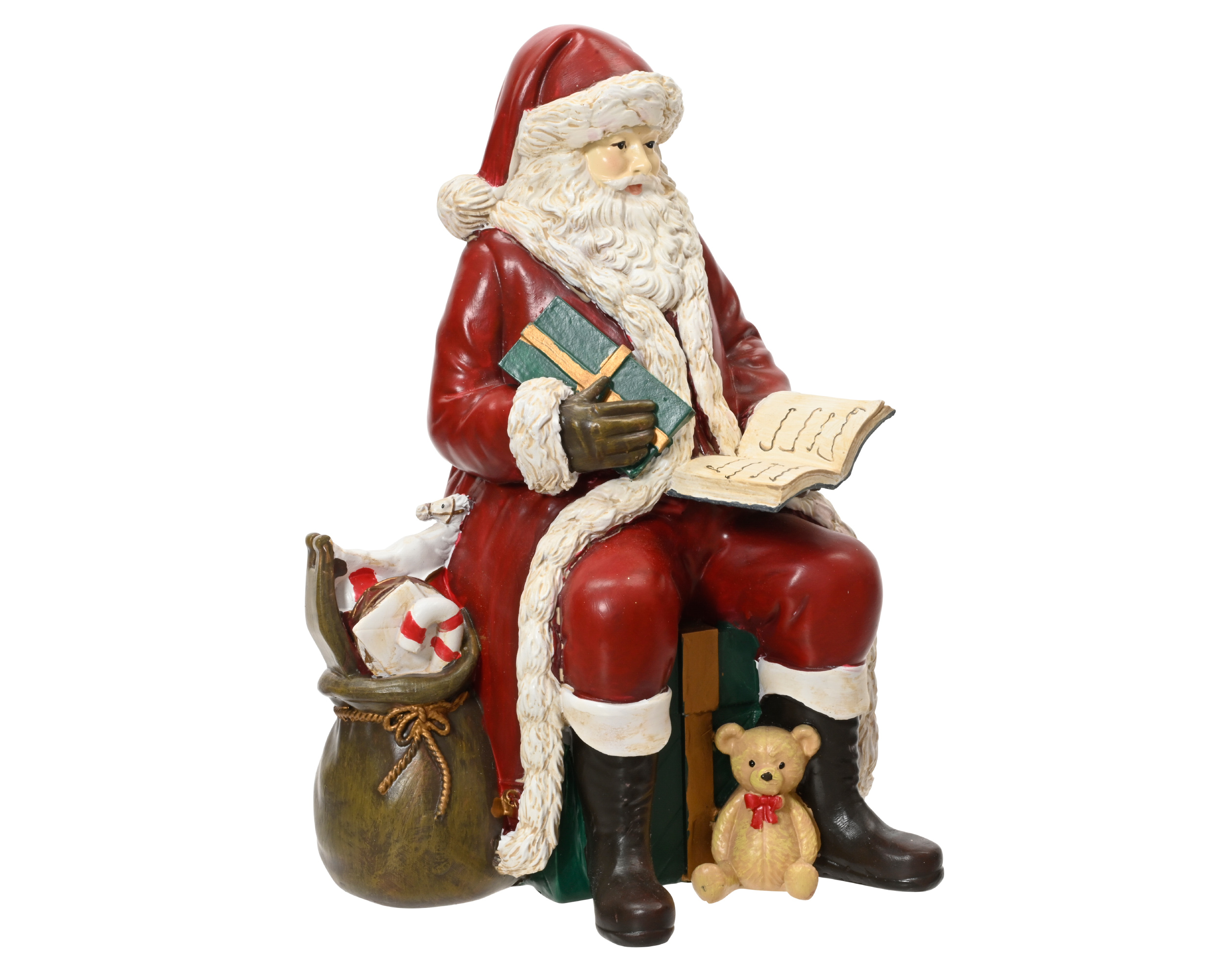 Santa Sitting with Giftbag