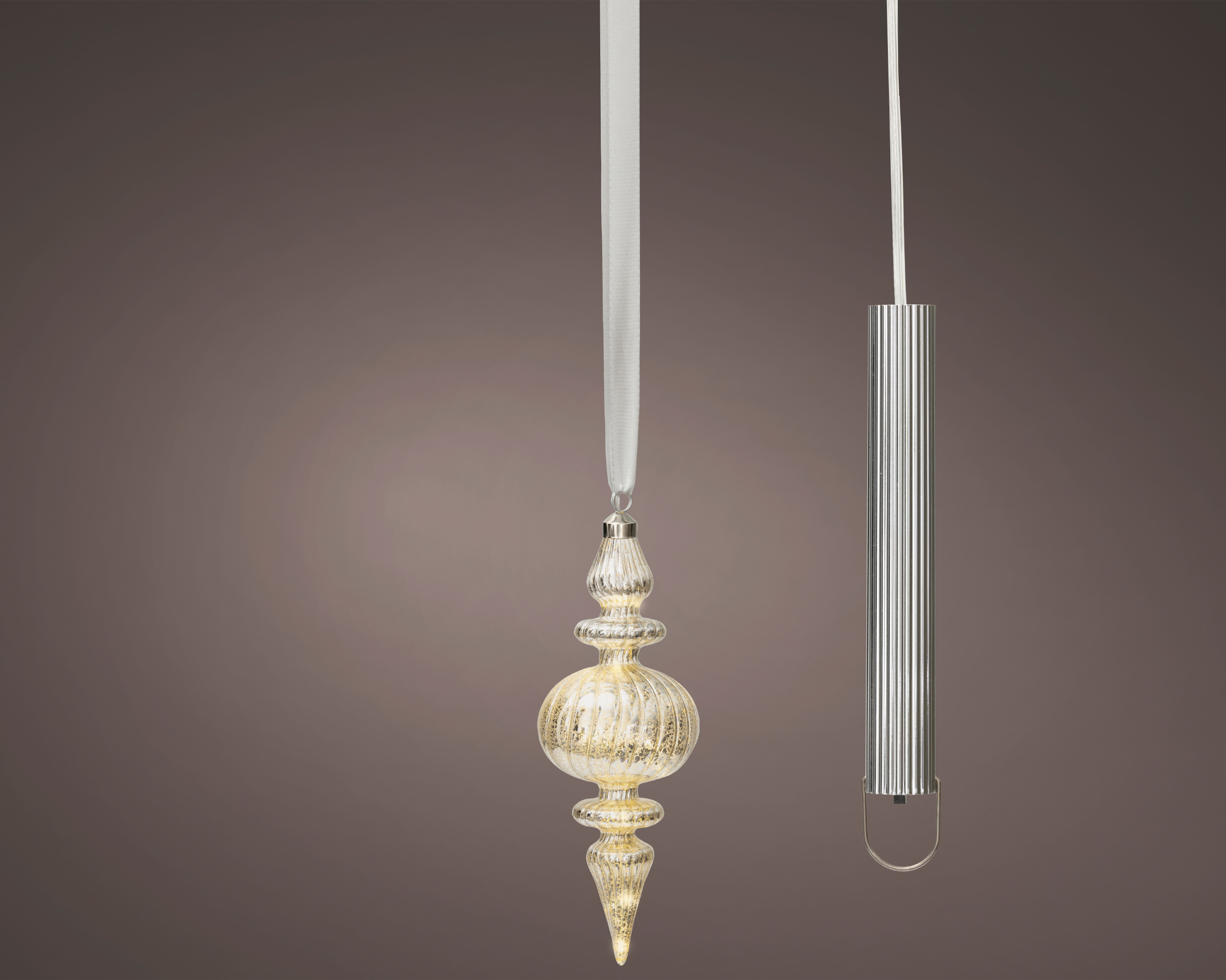 Micro LED Ornament Silver