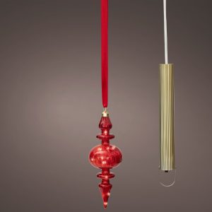 Micro LED Ornament Red