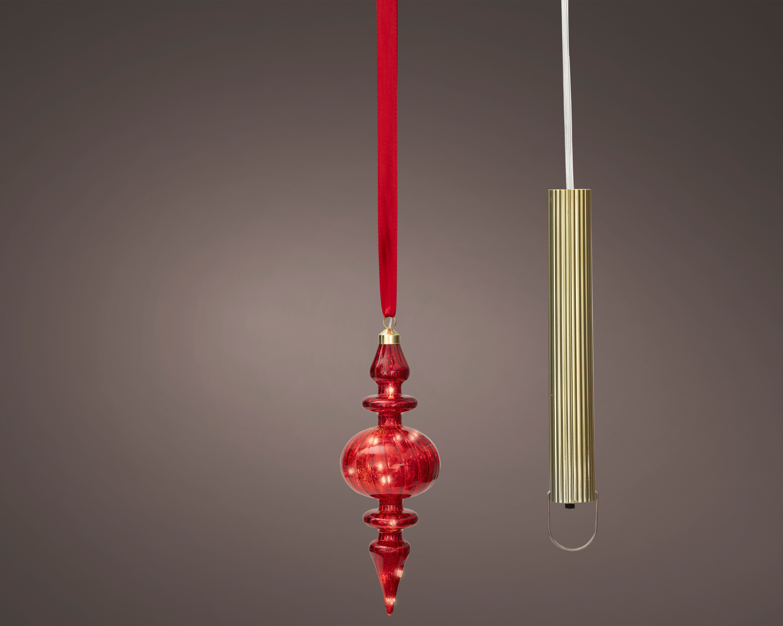 Micro LED Ornament Red