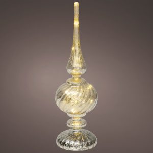 Micro LED Glass Table Topper Silver