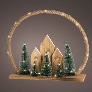 Micro LED Jute Table Light Round