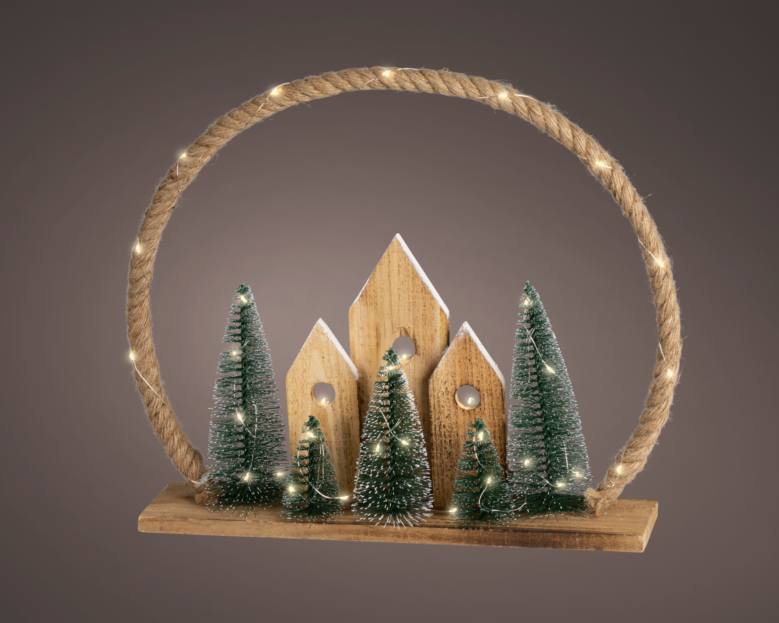 Micro LED Jute Table Light Round