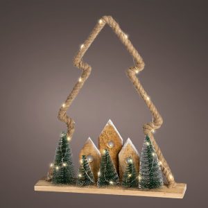 Micro LED Jute Table Light Tree