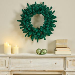 Emerald Wreath Flocked