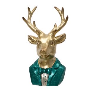 Deer with Glitter Green/Gold