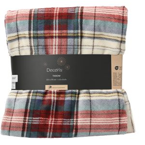 Red/Colour Check Throw