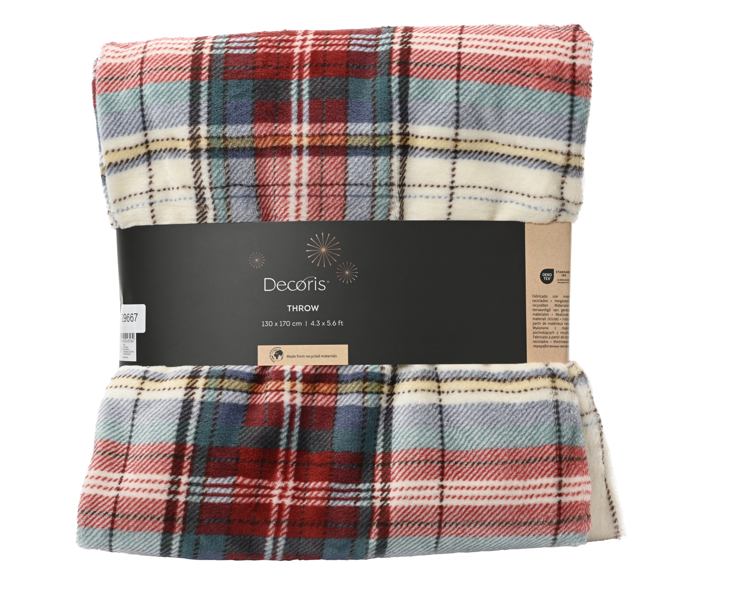 Red/Colour Check Throw