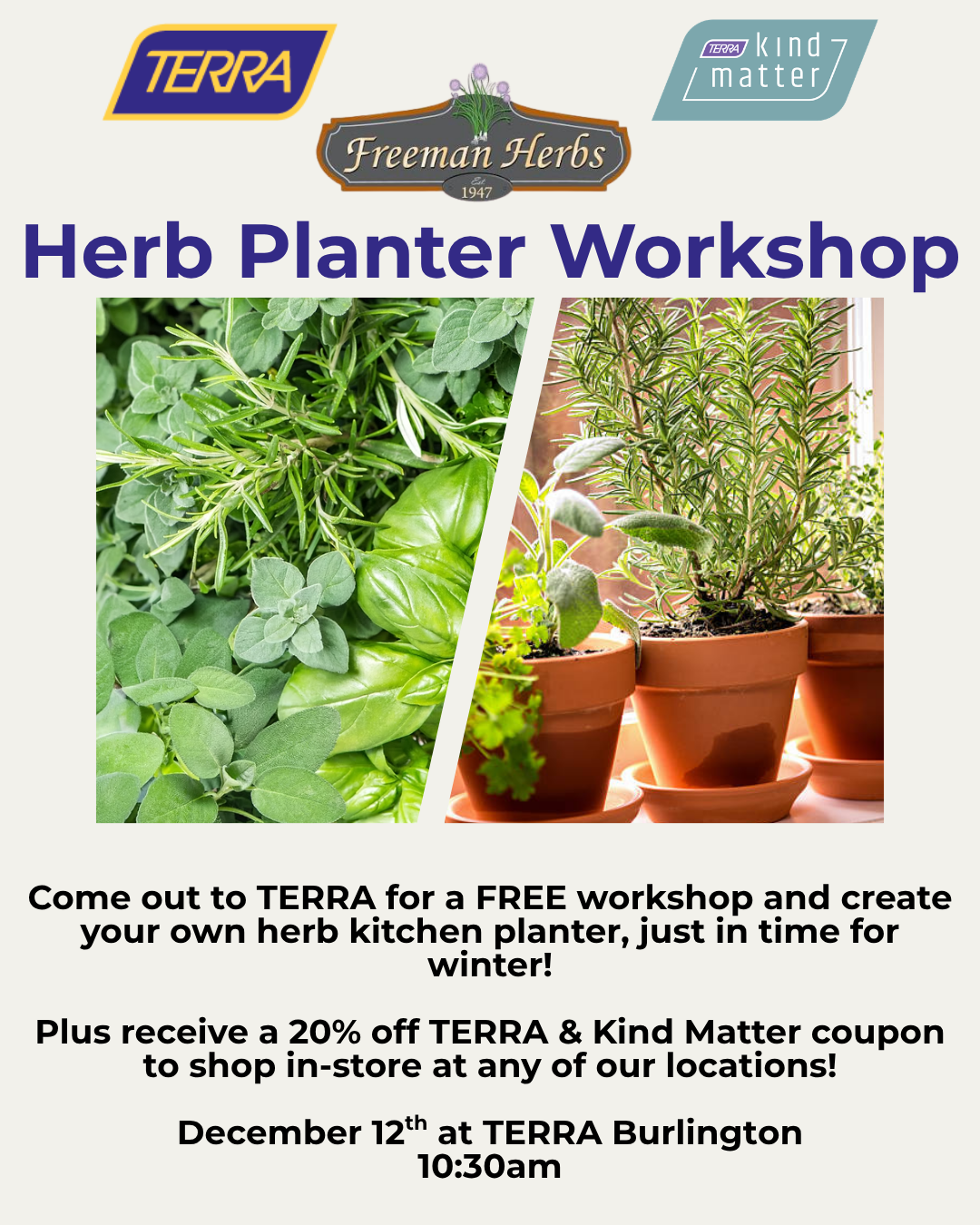 Herb Planter Workshop at TERRA Burlington