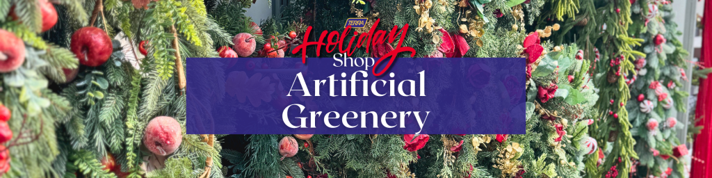 artificial garland and greenery at TERRA