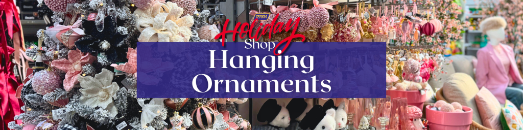 Hanging Christmas ornaments at TERRA
