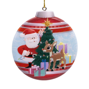 3"Resin Double Sided Rudolph Ornament