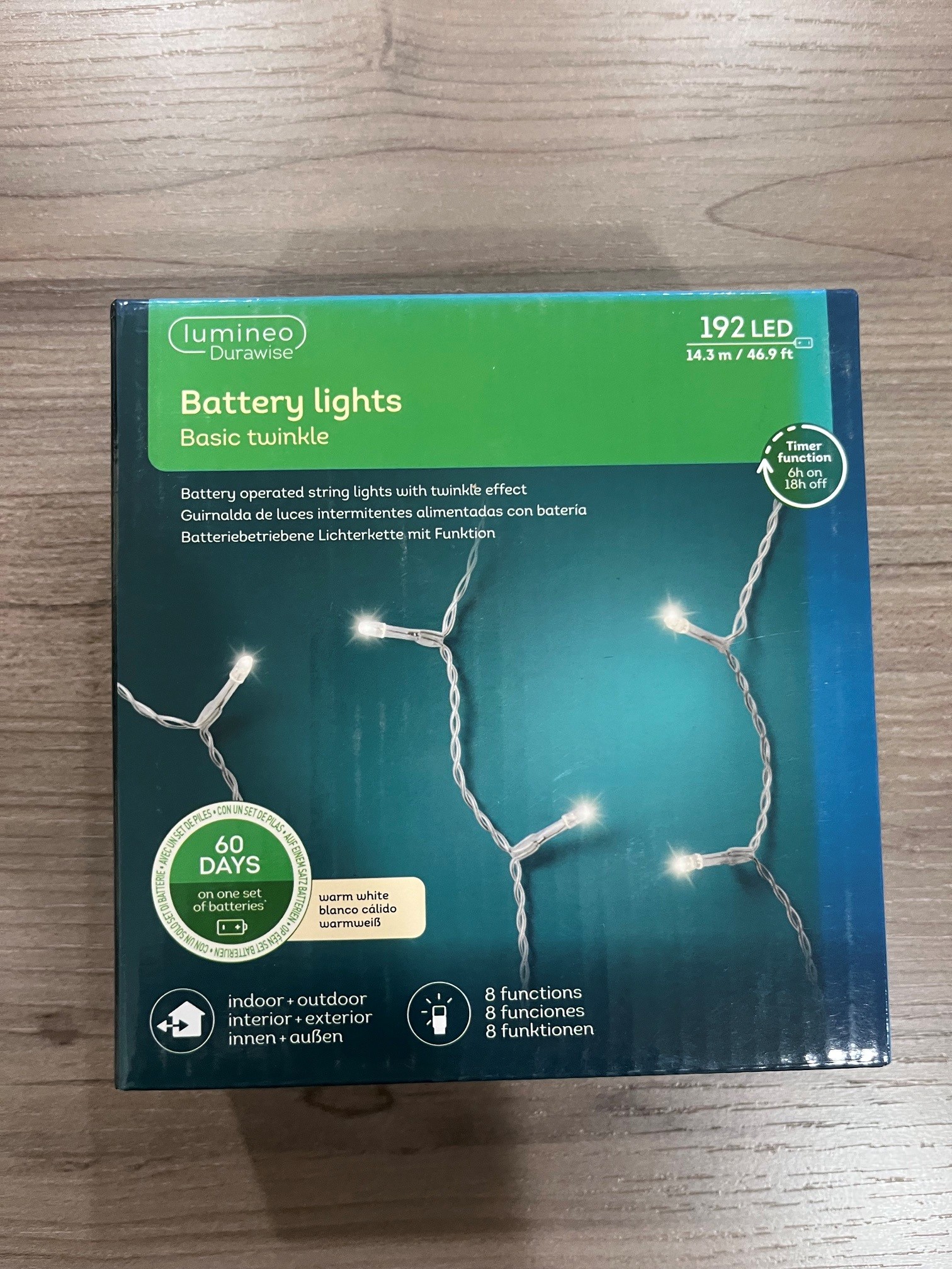 Lumineo Durawise 192 LED Battery Operated Outdoor Lights
