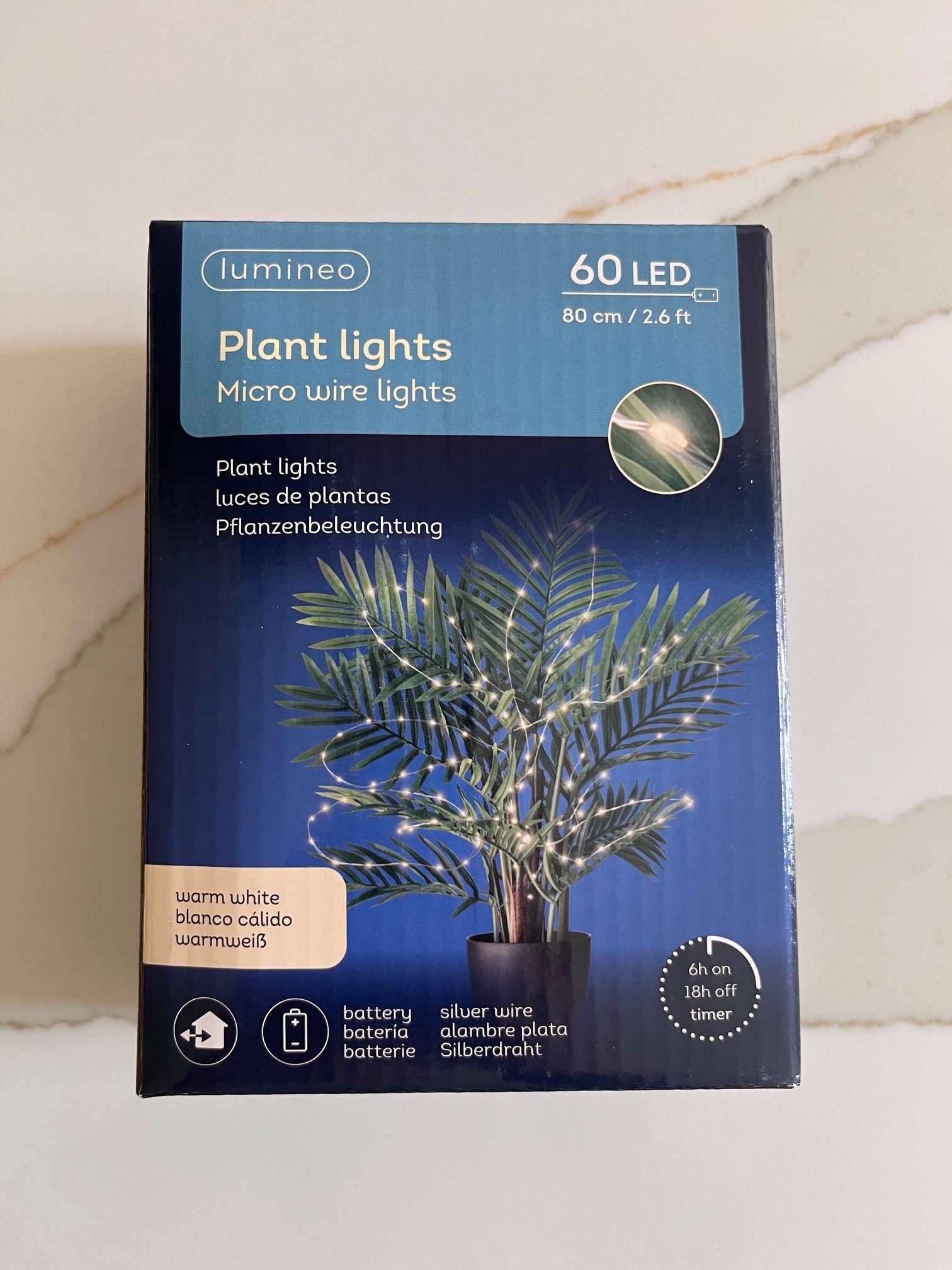 Lumineo Micro Plants Lights 60 LED Warm White